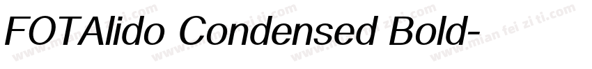 FOTAlido Condensed Bold字体转换